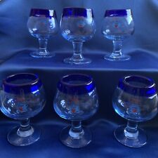 Vintage Tequila Corazon Handcrafted Shot Glasses Sippers Set of 6 Cinco De Mayo picture