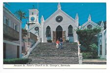 St. George`s Bermuda Postcard Ancient St. Peter's Church Chrome Unused  picture