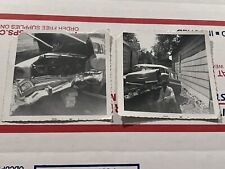 c1950s LOT OF (2) African American Man With Wrecked Car Snapshot Photo Snap Vtg picture
