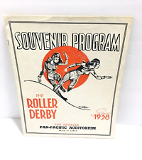 The Roller Derby Souvenir Program 1938 Los Angeles Pan-Pacific Auditorium Gone picture