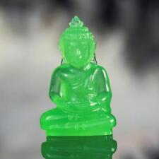 Miniature Image of the Buddha Sculpture Apple Green Chalcedony Carving 6.65 cts picture