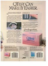 1989 QTest Ovulation Prediction Test Fertility Vintage Print Advertisement picture