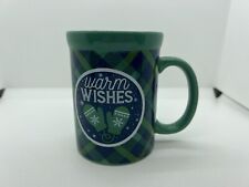 Designpac Warm Wishes Green Blue Plaid Pattern 12 oz. Ceramic Coffee Mug Holiday picture
