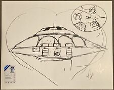 UFO PHOTO 8.5X11 AREA 51 BOB LAZAR AUTOGRAPH SIGNED FLYING SAUCER POSTER REPRINT picture