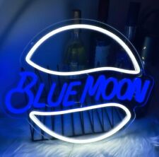 Blue Moon Neon Sign Light Beer Lamp Bar Extra Decor Wall Bar Restaurant Dorm picture