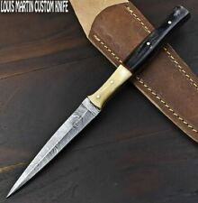 Custom Handmade HAND FORGED DAMASCUS STEEL Hunting Dagger Boot KNIFE Full Tang picture