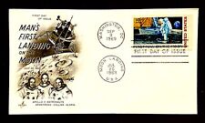 StampTLC US C76 First Man Moon Landing NASA Space Apollo11 Armstrong UN FDC 1969 picture