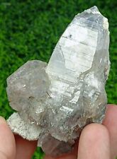 144g Sagenite Var. Rutile included grey Quartz Twin Cluster with nice formation  picture