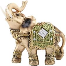 Elephant Statue Lucky Feng Shui Green Elephant Statue Sculpture Home Decor_Large picture