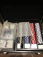 Professional Poker Chip Set  And Accessories In Wooden Case Protocol Brand New picture