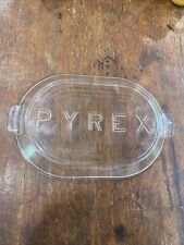 Vintage Antique  Rare  15” X 10 1/2” Glass PYREX Aluminum Roaster LID ONLY picture