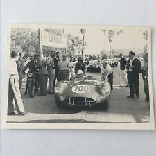 Vintage 1958 Stirling Moss Aston Martin Targa Florio Racing Photo CAHIER  picture
