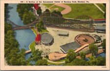 c1940s HERSHEY PARK Pennsylvania Postcard Amusement Park / Aerial View - Linen picture