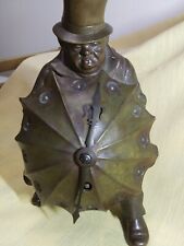 ANTIQUE BRONZE EXTREMELY RARE 1890'S INDUSTRIALIST FAT MAN CLOCK - MUST SEE picture