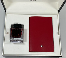 MONTBLANC BOXED E-COMM INK SET RED 50ML & #147 RED NOTEBOOK #117597 ~ $195 picture