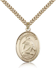 Saint Charles Borromeo Medal For Men - Gold Filled Necklace On 24 Chain - 30... picture