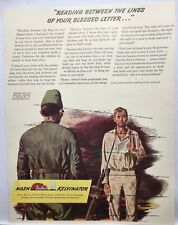 1943 Nash Kelvinator POW Fighting Men Letters WWII Era Print Ad Man Cave Poster picture