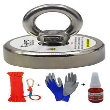Fishing Magnet Kit Upto 3200 Lbs Pull Force Rope, Carabiner, Threadlocker, Glove picture