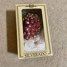 NEW Silverado Hand Crafted Grapes Glass Christmas Ornament Made In Poland picture