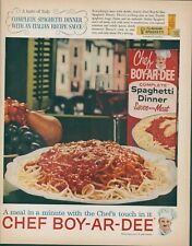 1961 Chef Boy Ar Dee Spaghetti Dinner Italian Recipe Sauce Vtg Print Ad LO9 picture