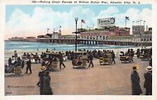 Rolling Chair Parade at Million Dollar Pier, Atlantic City, NJ, Early Postcard  picture