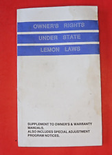 1994 Chrysler Corporation 1994 Lemon Laws Booklet picture