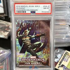2012 Marvel Beggings Series 3 Us Agent Avengers Holo Psa 8 picture