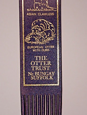 The Otter Trust Bungay Suffolk Indian Asian European, Blue Leather Bookmark, F picture