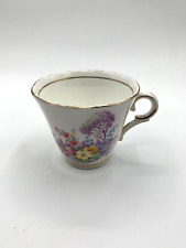 Vintage Colcough China Floral Garden Tea Cup 6 oz English Bone China picture