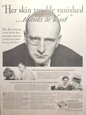 Fleischmann's Yeast Health Dr. Richter Berlin Dermatology Vintage Print Ad 1933 picture