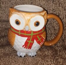 Harvest Spice Brown Owl With Red Scarf Mug picture
