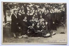 WILNO VILNIUS LITHUANIA GYMNASIUM GIRLS 1932 CLASS PHOTO PC JEWISH PRE HOLOCAUST picture
