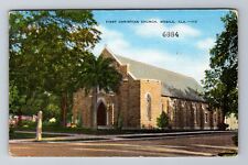 Mobile AL-Alabama, First Christian Church, Religion, Vintage c1949 Postcard picture