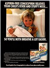 1986 Bristol-Myers Congespirin Aspirin Free Little Boy Teddy Bear Print Ad picture