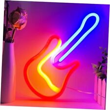  Guitar Neon Sign Light Neon Guitar Lamp, Guitar Wall Decor Guitar Multicolor picture
