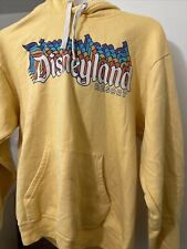 Disney Parks Disneyland Resort Retro Rainbow Hoodie Sweatshirt Yellow Small picture