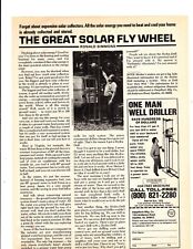 1981 Print Ad DeepRock Mfg The Great Solar Fly Wheel One Man Driller Hydra-Drill picture