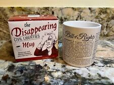 The Unemployed Philosophers Guild Disappearing Civil Liberties Mug NIB Novelty picture