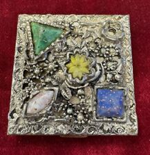 Vintage Morro Jeweled Powder 1950s Compact Multi Color picture