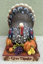 Rare Jim Shore 2008 Turkey Figurine GIVE THANKS thanksgiving 10.5” Tall 4012600 picture