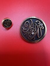 Weight Watchers WW Monogrammed Hat Jacket Pin 10 Years and Mini Lapel Pin picture