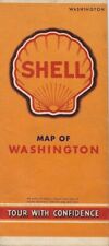 1942 SHELL OIL War Message Road Map WASHINGTON Mt Rainier Olympic National Parks picture
