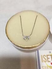 Limited Sailor Moon × Samantha Tiara Bow Necklace Silver925 Aquamarine J6158 picture