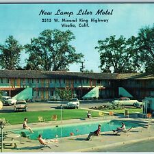 c1950s Visalia, CA New Lamp Liter Motel Best Western Car Pool Sequoia Park A233 picture