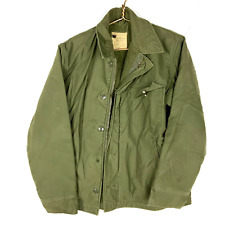 Vintage Us Military Cold Weather Deck Jacket Size Medium Green Vietnam Era 1975 picture