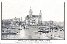 Postcard Holland Scenes Prince Henry Harbor in Amsterdam, Holland picture
