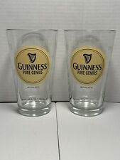 2 Guinness Pure Genius 1759 Beer Pint Glasses HH picture