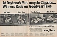 1969 Goodyear Motorcycle Racing Tires Daytona - 2-Page Vintage Motorcycle Ad picture