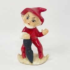 Vintage Josef ? Originals Hillbilly Elf Gnome Pixie Figurine with Umbrella Japan picture