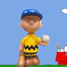 Charlie Brown Peanuts Garden Collection 10.5”Figurine Statue Baseball 2004 picture